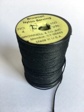 Brownell Nylon Serving Thread No. 4 black